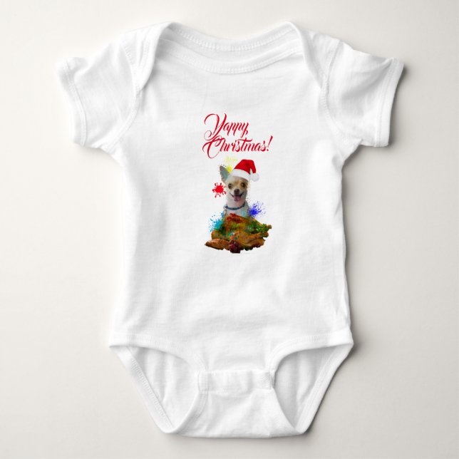 Body Para Bebê Cachorro Chihuahua Bonito Personalizável Latindo n (Frente)