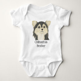 Body Para Bebê Cachorro Chihuahua Tricolor Personalizado de Cabel