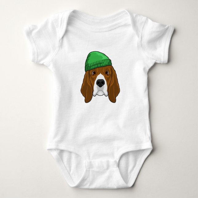 Body Para Bebê Cachorro com Beanie (Frente)