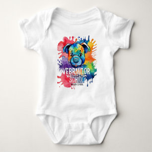 Body Para Bebê Cachorro cor-de-água engraçado