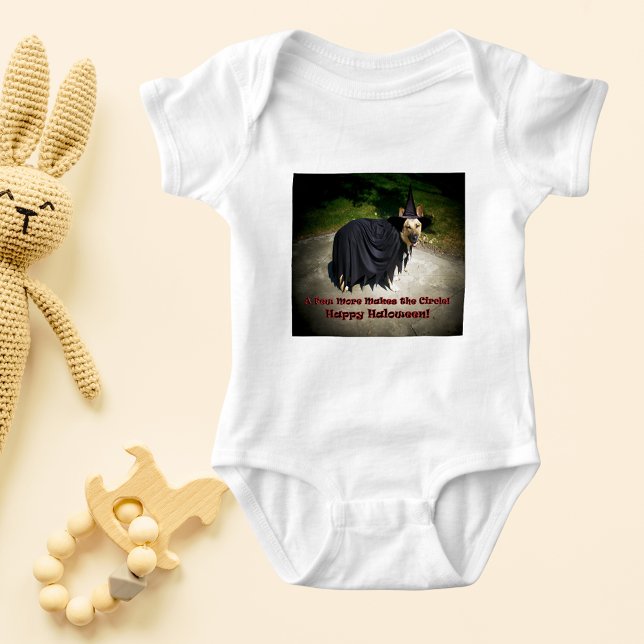 Body Para Bebê Cachorro de Bruxa german shepherd (German Shepherd Witch Dog Baby Bodysuit)