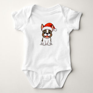 Body Para Bebê Cachorro de Natal de desenho animado fofo
