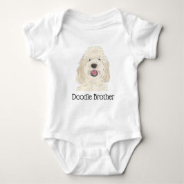 Body Para Bebê Cachorro de Ouro de Creme Branco Personalizado