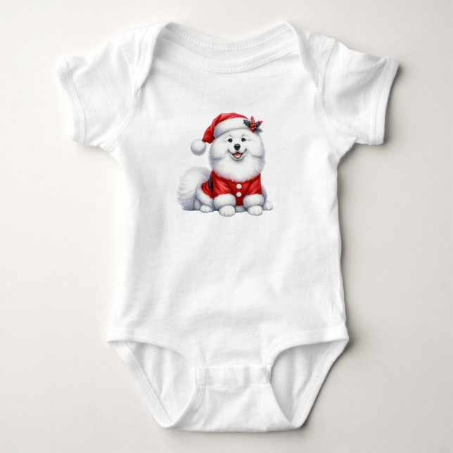 Body Para Bebê Cachorro de Papais noeis (Frente)
