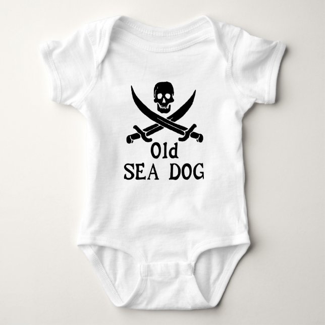 Body Para Bebê Cachorro do Mar Antigo (Frente)