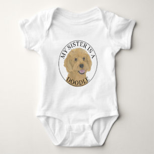 Body Para Bebê Cachorro do Ouro Apricot Irmã Grande