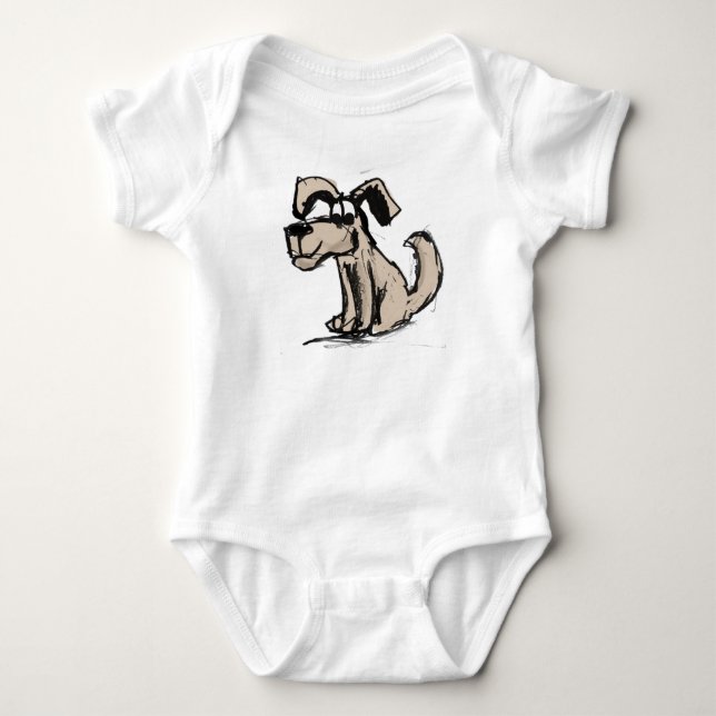 Body Para Bebê Cachorro Engraçado (Frente)