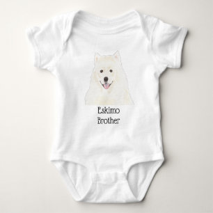 Body Para Bebê Cachorro Esquimó Americano Samoyed personalizável