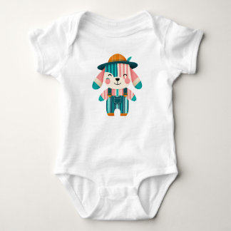 Body Para Bebê Cachorro Fazendeiro Fofo