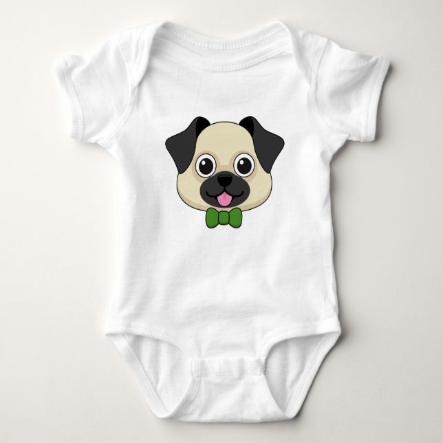 Body Para Bebê Cachorro Feliz e Bonito com Papillon (Frente)