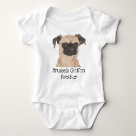 Body Para Bebê Cachorro Griffon de Bruxelas Personalizável