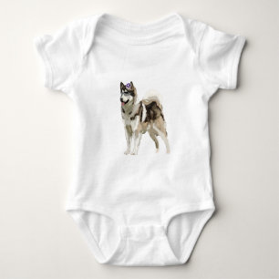 Body Para Bebê Cachorro Husky Arte Apple iPhone 8/7, Barely There