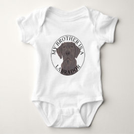 Body Para Bebê Cachorro Labrador Chocolate