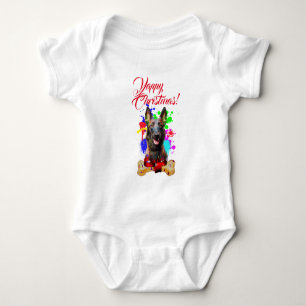 Body Para Bebê Cachorro Malinois Fofo Personalizável Latindo Nata