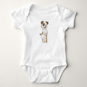 Body Para Bebê Cachorro no Baseball com bastão de beisebol