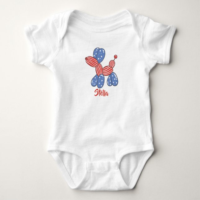 Body Para Bebê Cachorro Patriota (Frente)