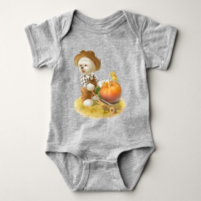 Body Para Bebê Cachorro-quente com abóbora (Frente)