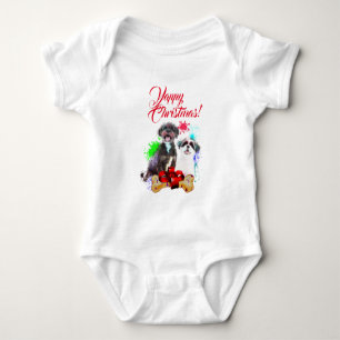 Body Para Bebê Cachorro Shih Tzu Fofo Personalizável Natal Yappy