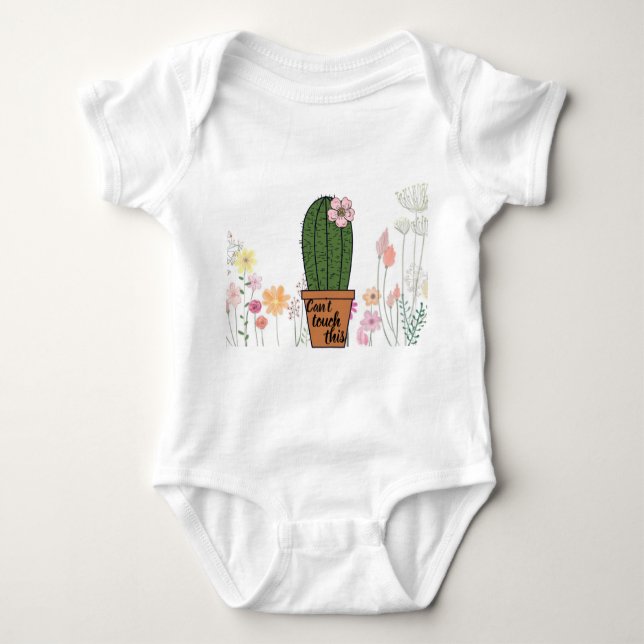 Body Para Bebê cactus-can' t touch this- (Frente)