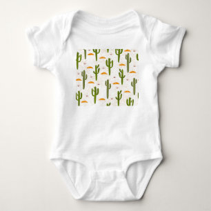 Body Para Bebê Cactus Sand: Estilo Mexicano Sem Olhos.