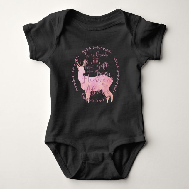 Body Para Bebê Cada presente bom e perfeito vem do céu acima (Frente)