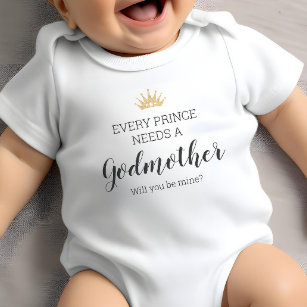 Body Para Bebê Cada Príncipe Precisa De Uma Proposta De Madrinha 