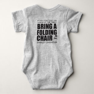 Body Para Bebê Cadeira Dobrável Shirley Chisholm