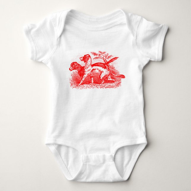 Body Para Bebê Cães Antigos (Frente)