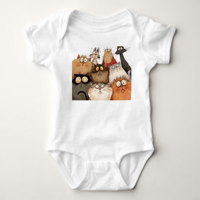 Body Para Bebê Cães e Gatos Bobos (Frente)