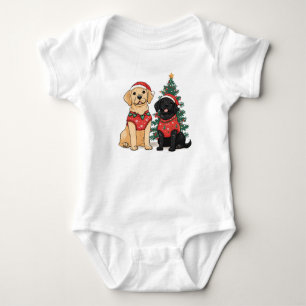 Body Para Bebê Cães Labrador Retriever de Natal