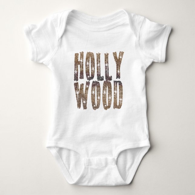 Body Para Bebê Café e estrelas de Hollywood (Frente)