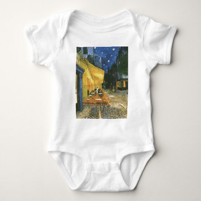 Body Para Bebê Cafe Terrace - Vincent van Gogh (Frente)