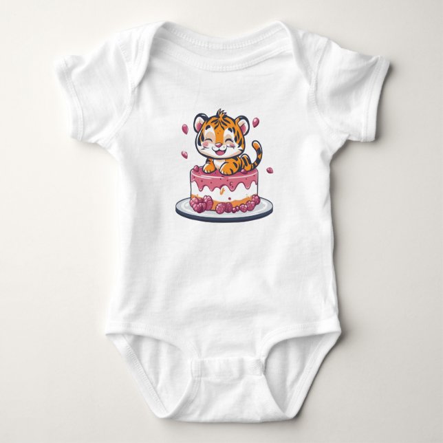 Body Para Bebê Cake Tiger Bliss (Frente)