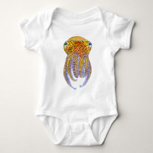 Body Para Bebê Calamar - calamar Bobtail havaiano