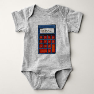 Body Para Bebê Calculadora Números de Matemática do Nerd de Matem