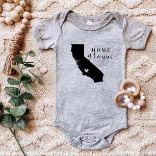 Body Para Bebê California Home Grown State Tee