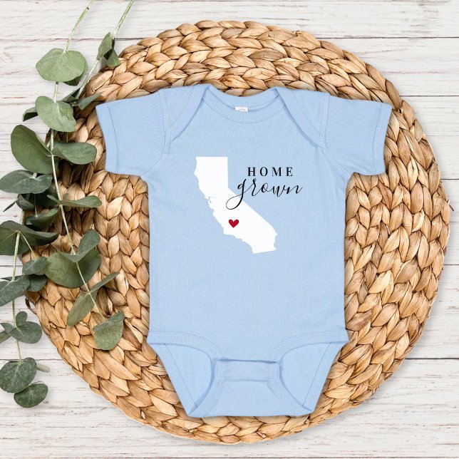 Body Para Bebê California Home Grown State Tee (Criador carregado)