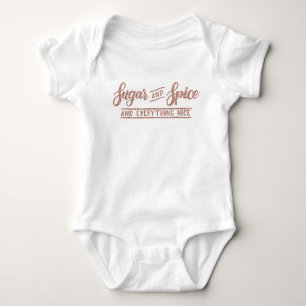 Body Para Bebê Caligrafia Dourado cor-de-rosa do açúcar e da