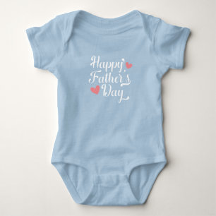 Body Para Bebê Caligrafia simples e feliz do Dia de os pais Rou