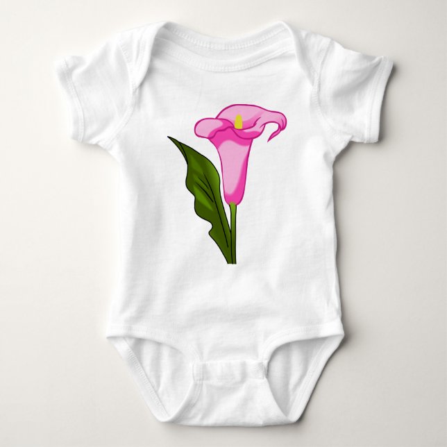 Body Para Bebê Calla Lily Flower (Frente)