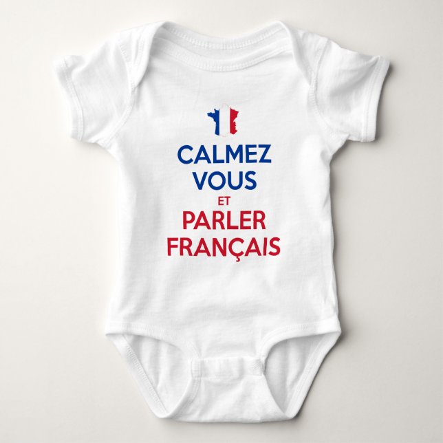 Body Para Bebê Calmez Vous et Parler Français (Frente)