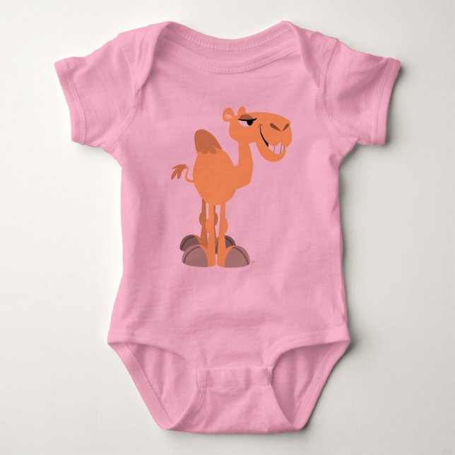 Body Para Bebê Camel Baby T-Shirt Sorrindo Cartoon Camel (Frente)
