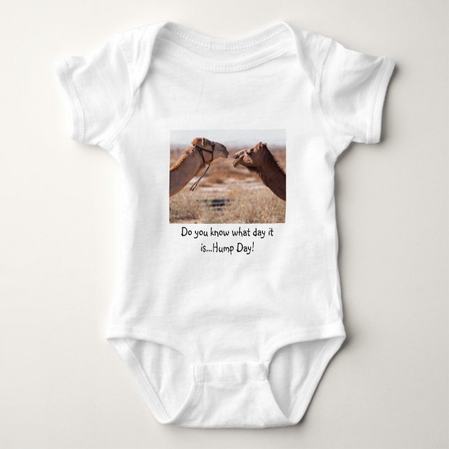Body Para Bebê Camelos Hump Day (Frente)