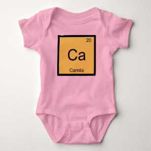 Body Para Bebê Camila Name Chemistry Elemento de Química Mesa Pe