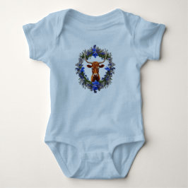 Body Para Bebê Camila O Longhorn Cercado Por Lupinos
