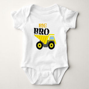 Body Para Bebê Caminhão Basculante Amarelo da Big Bro Construção