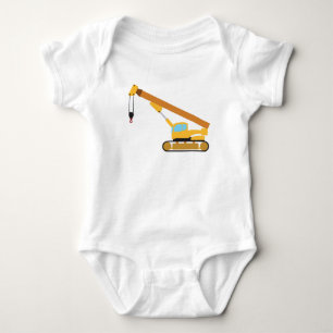 Body Para Bebê Caminhão de Construção Guindaste