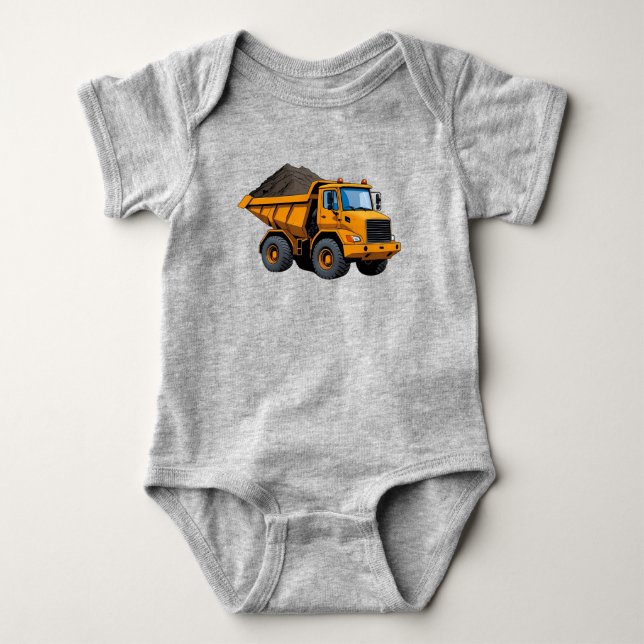 Body Para Bebê Caminhão de construção/terraplenagem (Frente)