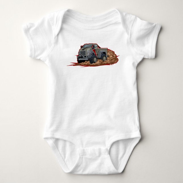 Body Para Bebê Caminhão de desenho animado (Frente)