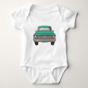 Body Para Bebê Caminhão verde de 1974 Chevy